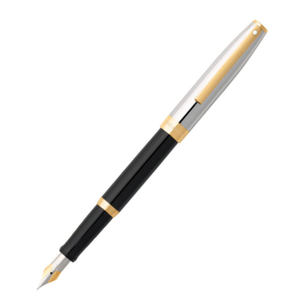 Official Sheaffer Sagaris Black Lacquer Chrome GTT Fountain Pen