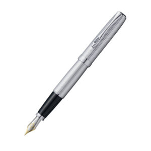 Official Diplomat Excellence A2 Guilloche Chrome Fountain Pen