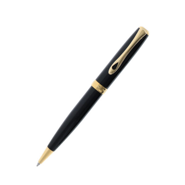 Official Diplomat Excellence A2 Black Lacquer Gold Ballpoint Pen