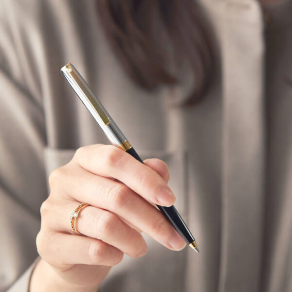 Official Sheaffer Sagaris Black Lacquer Chrome GTT Ballpoint Pen - Image 7